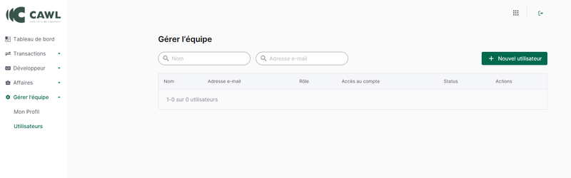 Etape 2 - Gérer l'équipe - guide de démarrage