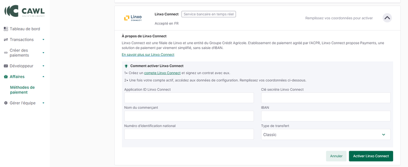 Etape 3 - Linxo 02 - guide de démarrage