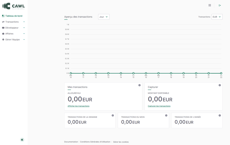 Etape 2 - Dashboard - guide de démarrage